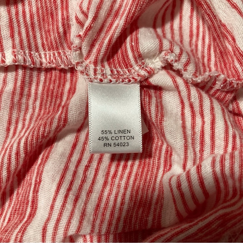 Banana Republic Women's Striped Long Sleeve Tee | Size XL | Linen + Cotton Blend - Picture 5 of 8